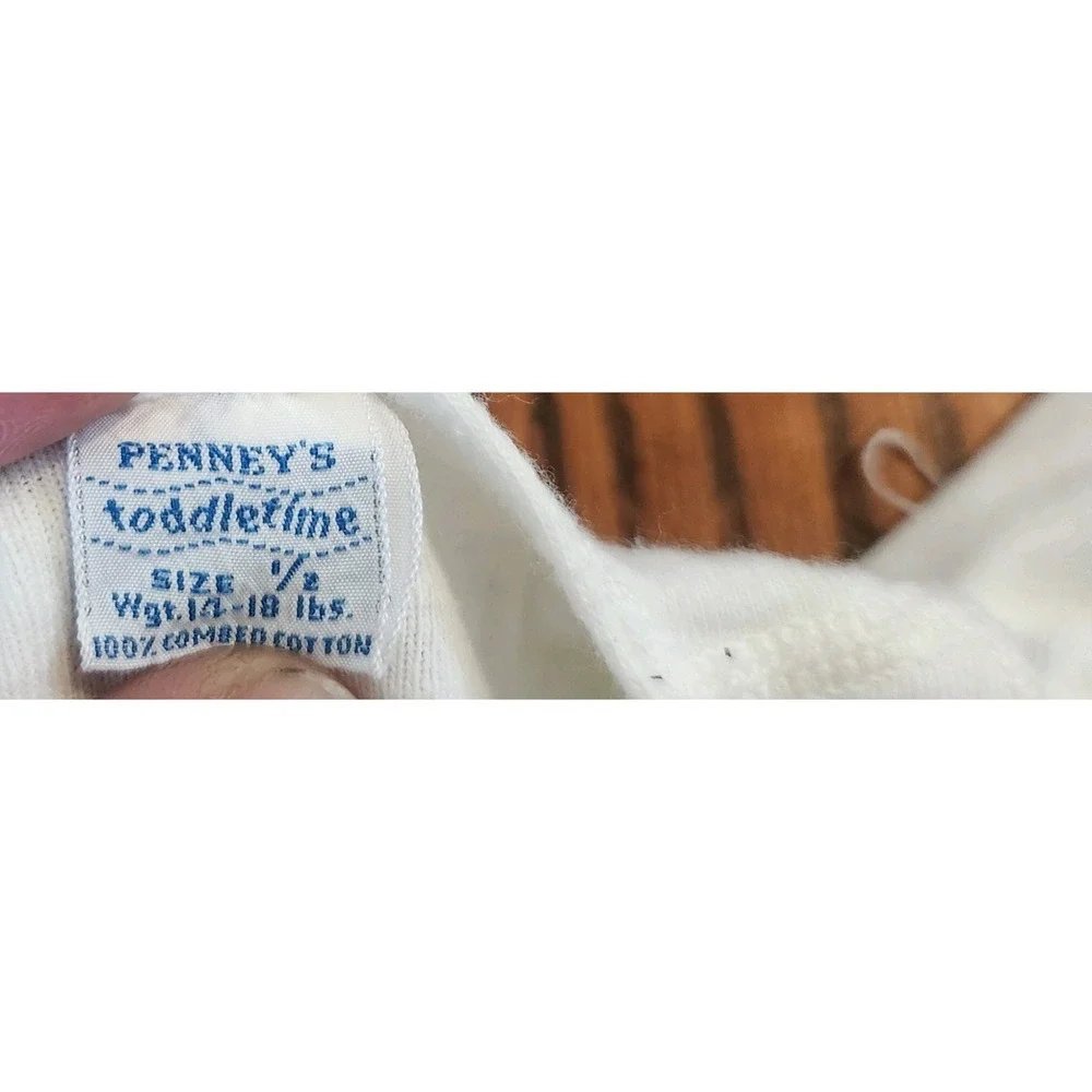 Lot Of Six White Cradlecraft Penneys Infant Snap Shirts 6-12 Months‎ Made In USA